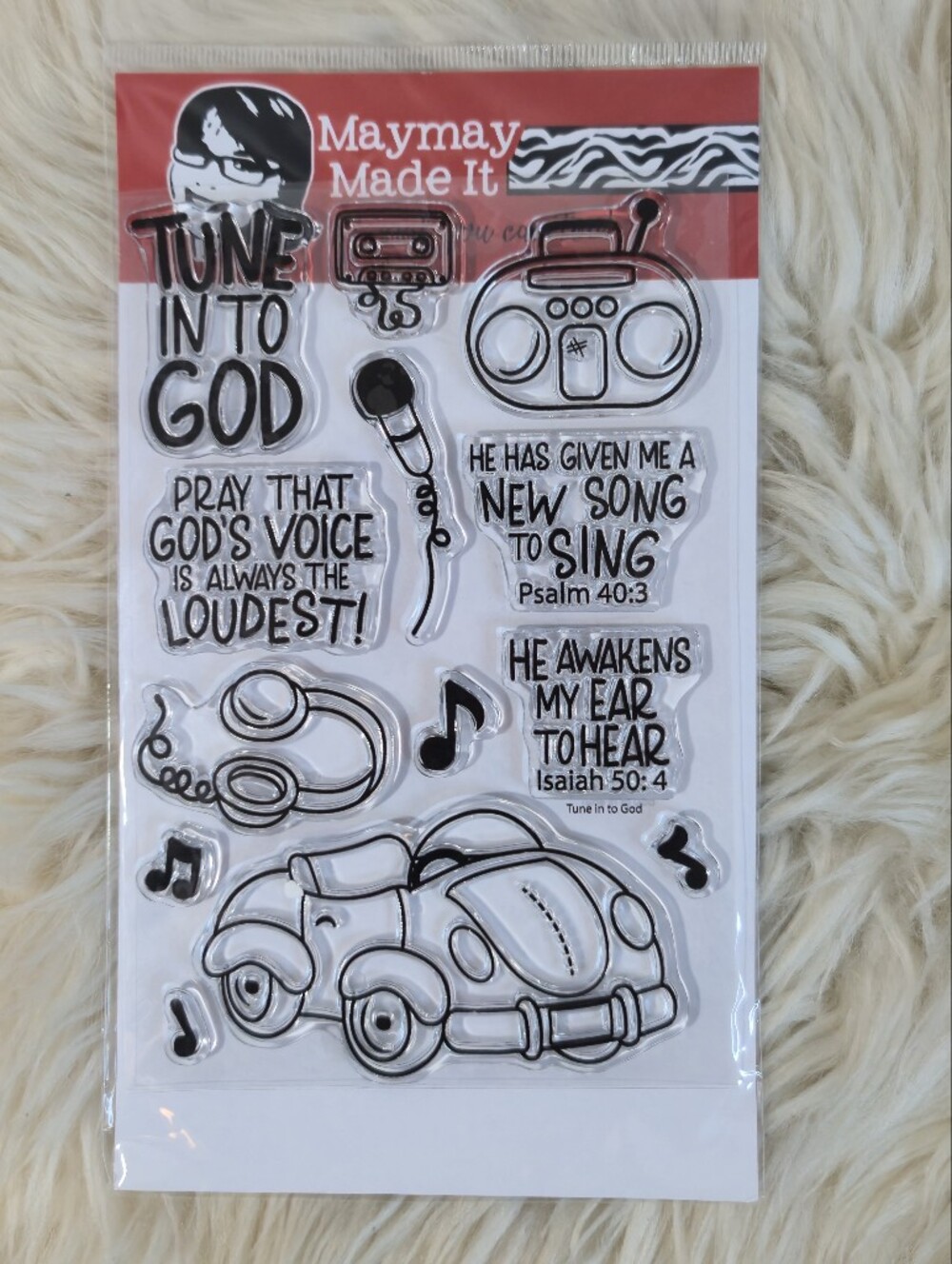 Maymay's Tune In To God  4x6 Stamp Set A260
